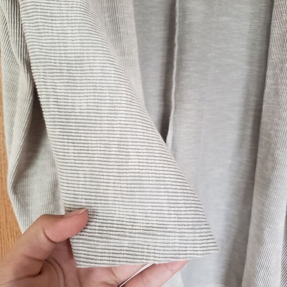 DONNI Beige One Size Cardigan Ribbed Coat Top EUC Hippie Chic Kimono - Picture 5 of 9